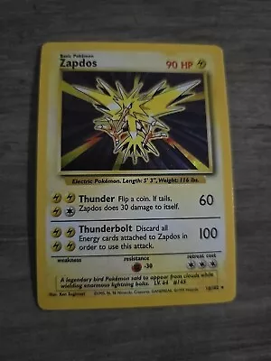 Pokémon TCG Zapdos Base Set 16/102 Holo Unlimited Holo Rare • $20