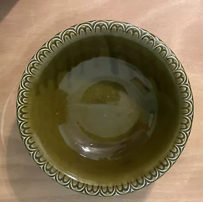 McCoy Vintage Pottery USA 7516 Avocado Green Basin Bowl For Turkey Pitcher • $12.25