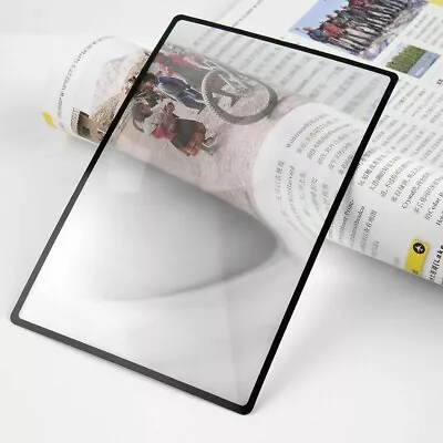 A5 Full Page Magnifier Sheet Magnifying Glass Reading Aid Lens 3X Big • £3.99