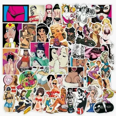 £4.99 • Buy 50PCS Adult Stickers Bomb Vinyl Skateboard Guitar Luggage Sexy Girls Decals Pack