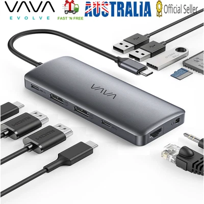 $69.99 • Buy VAVA 11 In 1 USB-C Type C HD Output 5K HDMI USB 3.0 Adapter HUB For MacBook Pro