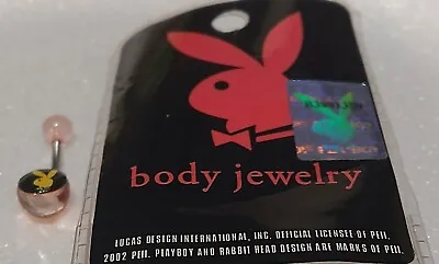 Vintage 2002 Collection 14g 7/16 Licensed Playboy Belly Ring Pink Sexy Gift • $9.99
