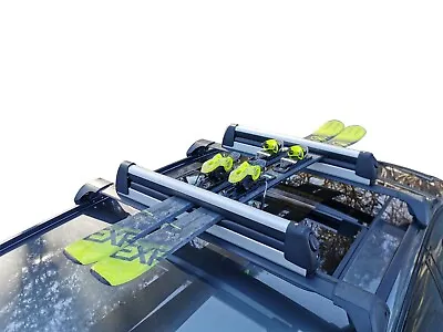 $119.95 • Buy Slideable Alloy Ski Snow Board Carrier Holders Roof Rack Mounted Lockable