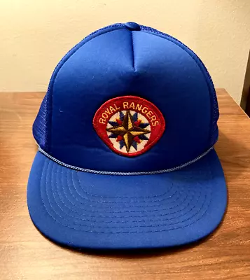 Vintage Royal Rangers Patch Royal Blue Trucker Hat • $4.99