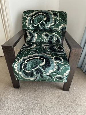 $2700 • Buy Jimmy Possum Perri Accent Chair Catherine Martin Emerald Art Deco Velvet Fabric