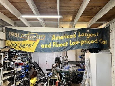 $1650 • Buy 1951 51 CHEVROLET CHEVY 14’ BANNER DISPLAY ACCESSORY VINTAGE DEALER 1950’s GM