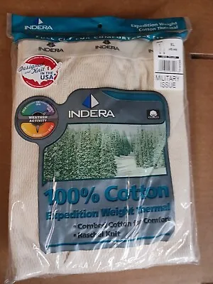 Indera GI Issue Expedition Weight Thermal Long Underwear 100% Cotton X-Large  • $22.99