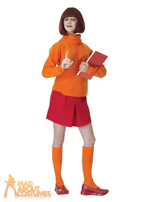 £33.99 • Buy Adult Velma Costume Ladies Scooby Doo Cartoon World Book Day Fancy Dress Outfit