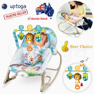 Baby Rocker Infant Swing Chair Toddler Newborn Music Toy Bouncer Multi-function • $68.99