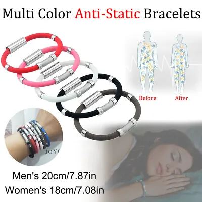 Anti-Static Silicone Bracelet Eliminate Body Static Magnetic Sports Wristband • $8.25