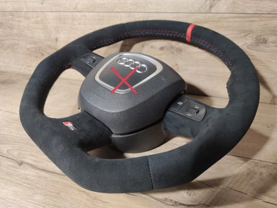 Volant Tuning Cuir/Alcantara Pour Audi A4 B7 - Marque Autofun-Extreme, Référence 20-479, Neuf Remanié