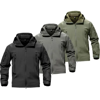 Men Tactical Hunting Jacket Hiking Fishing Warm Coat Full Zip Windproof Clothes • $41.39