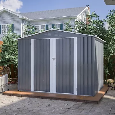 8'x6'Outdoor Storage Shed Large House Tool Sheds House Heavy Duty With Floor Kit • $284.99