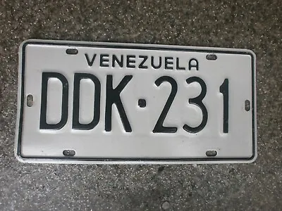 Venezuela Caracas White On Black # Ddk-231 Rare License Plate • $69.99
