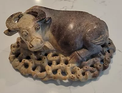 Vintage Asian Water Buffalo Carved Soapstone Chinese  • $27