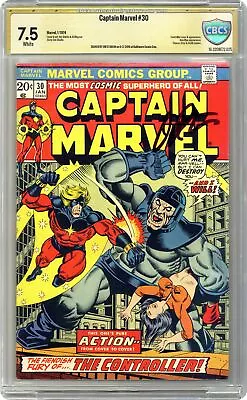 Captain Marvel #30 CBCS 7.5 SS Starlin 1974 16-32D8E72-025 • $97
