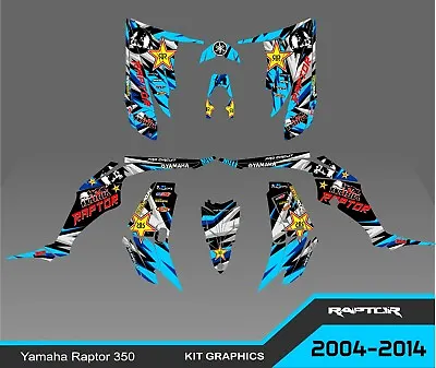 $160 • Buy Graphics Kit For Yamaha Raptor 350   2004-2006-2009 To 2014    Stickers Atv 