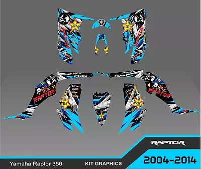 $160 • Buy Yamaha Raptor 350  Graphics Kit Decals 2004 2006 2009 To 2014    Stickers Atv 