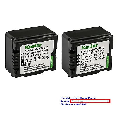 Kastar VW-VBG070 Replacement Battery For Panasonic SDR-H40P SDR-H41 SDR-H48GK • $12.99