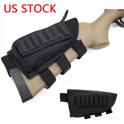 US Tactical Shotgun Rifle Ammo Pouch Buttstock Cheek Rest Shell Holder Mag Pouch • $13.99