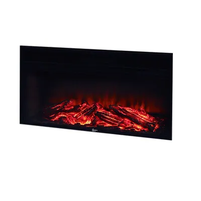 Electric Fireplace Fire Core Logs Burning Flame Effect Inset/Wall-mounted Heater • £125.95