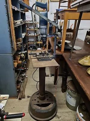 Vintage Drill Press Stand With Vice Electric Drill Tool Heavy Base • $150