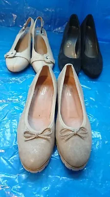 Pittarello Beige Women Flat Shoes Made In Italy Uk 8 • £2