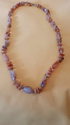 Vintage Natural Light Brown Scottish Agate Necklace • £5