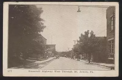 Postcard MT JEWETT Pennsylvania/PA  Roosevelt Highway Business Storefronts 1910s • $12.99