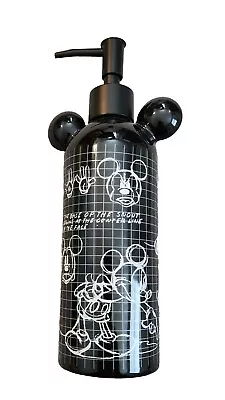 DISNEY HOME MICKEY MOUSE SOAP LOTION CERAMIC SKETCHBOOK DISPENSER 9in NEW W/TAGS • $9.99