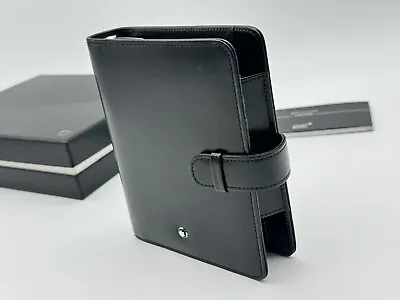 Montblanc Black Leather Pocket Agenda Organizer Wallet New 100% Genuine Rp $750 • $350