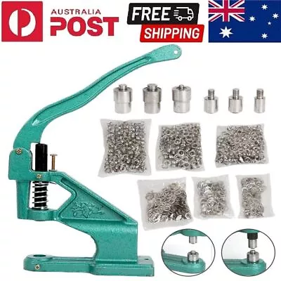 Hand Press Machine Fixing Press Studs Eyelets Rivet Leathercraft 1500*Grommet AU • $51.99