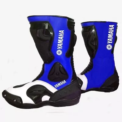 Yamaha Motorbike Motorcycle Motogp Leather Racing Shoes Boots • $120
