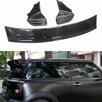 Carbon Fiber Rear Trunk Spoiler Lip Kit For MINI Cooper S R55 R56 R57 07-14 BLK • $355.04