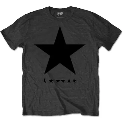 David Bowie Blackstar Black Star On Grey T-Shirt NEW OFFICIAL • $41.13