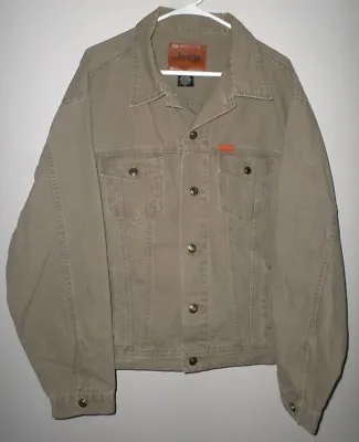 JEEP Button-down Jacket XL Orange Tag Coat Daimler-Chrysler Logo Toledo Throwbak • $60