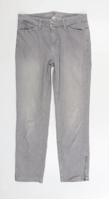 Dream Jeans By Mac Womens Grey Cotton Straight Jeans Size 10 L26 In Regular Zip • £5.75