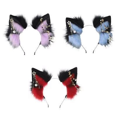 COSPLAY Girls Ear Headband Furry Wolf Ears Carnivals Party Handmade • $15.17