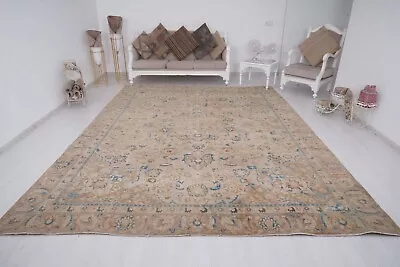 Large Turkish Rug 9x12 Oversize Rug Vintage Rug Anatolian Carpet Oushak Rug 894 • $3149