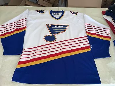 New Starter St. Louis Blues Hockey Jersey Mens Xl NHL Clean Vintage NWOT White • $100