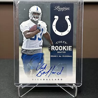 2012 Prestige: Vick Ballard Rookie Auto Card No. 256 #’d 418/699 • $0.99