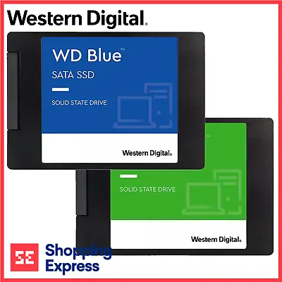 $65 • Buy WD SATA SSD 1TB 2TB 120GB 240GB 500GB 2.5  Blue Green Internal Solid State Drive