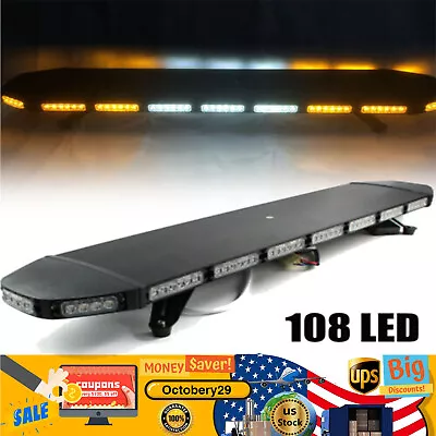 ✌47  108 Led Strobe Light Bar Amber Response Emergency Beacon Warn Tow Truck • $199.50