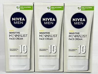 Nivea Men Sensitive Pro Menmalist Face Cream 75ml (Pack Of 3) • £9.99