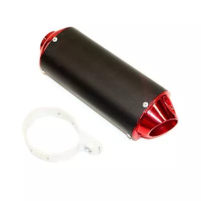 38mm RED Alloy Exhaust Muffler + Clamp 125cc 140cc 150cc PIT PRO Dirt Bike • $26.87