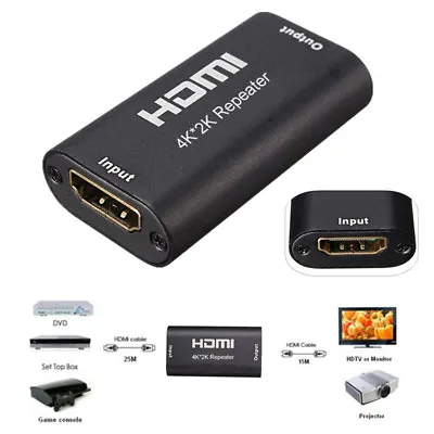 4K 2K 3D HDMI Cable Signal Repeater Extender HDMI Amplifier Booster Up ToH:da • £4.94