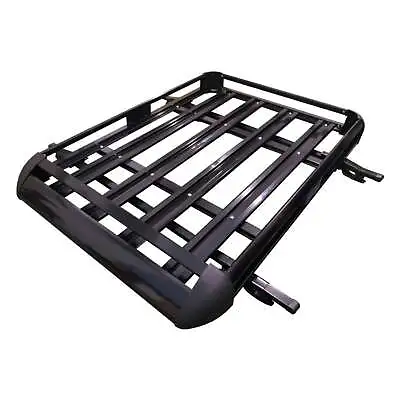 Elora Car Roof Rack Basket Luggage Carrier Vehicle Cargo Rails 140x100cm Black • $146.99