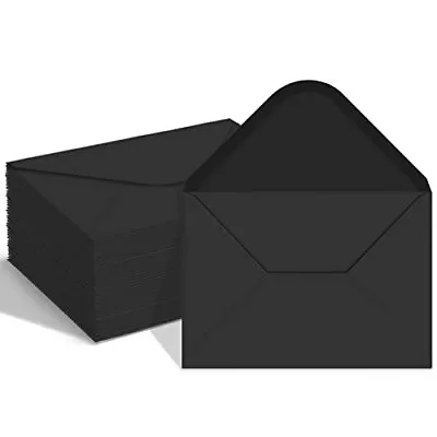 A6 Invitation Envelopes 6.5 X4.75  Black Paper Envelopes 100 Pcs • $20.80
