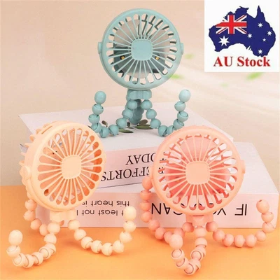 $18.66 • Buy Fans For Baby Stroller Deformable Octopus Clip-on USB Fan Mini Fan With LED