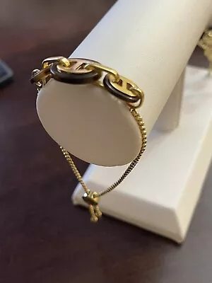 Michael Kors Tortoise And Gold-tone Maritime Link Bracelet  • $48